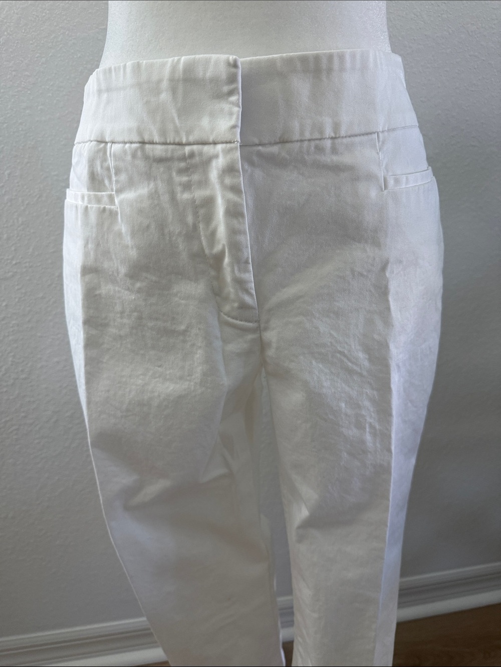 Ann Taylor Crisp White High-Rise Tailored Pants